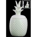 Urban Trends Collection 40 oz Large Ceramic Pineapple Canister, White 44206